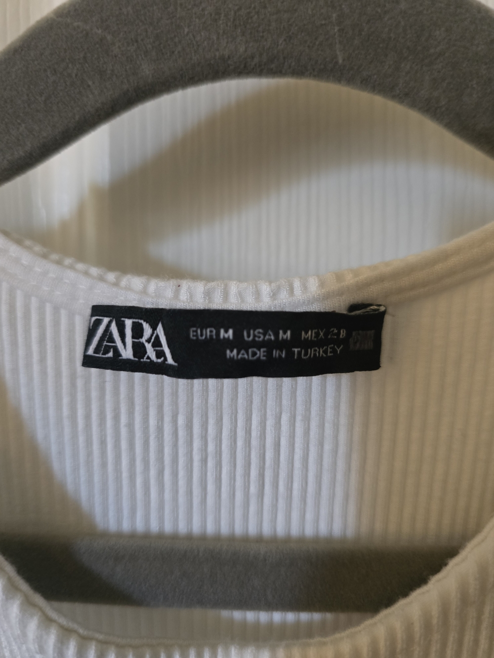 Zara White Ribbed Cutout Maxi Dress MED - Picture 3 of 9